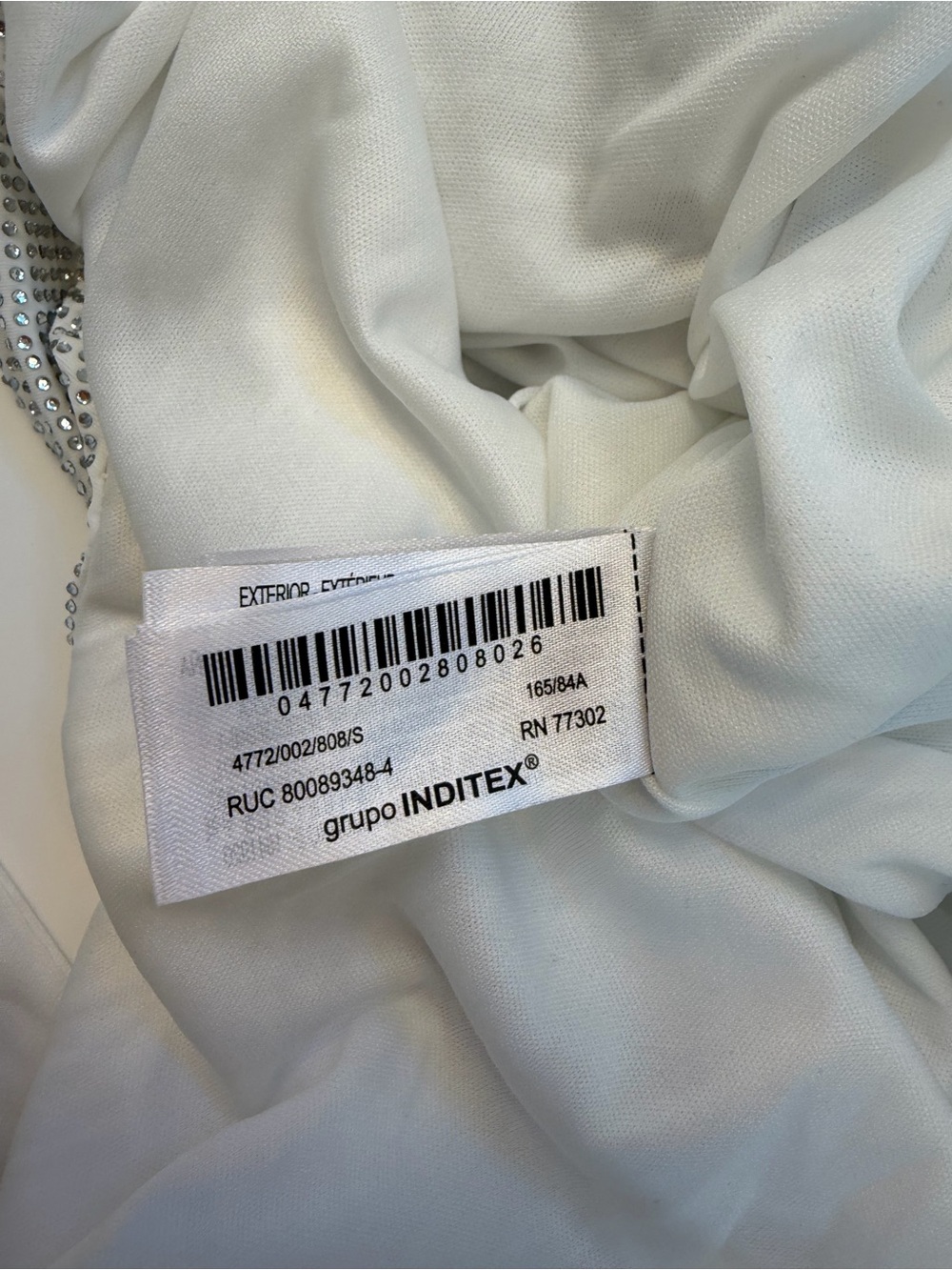 ✅ NWT ZARA Gorgeous JEWEL SHOULDER PADDED Silver Gray BODYSUIT size S - Picture 15 of 16
